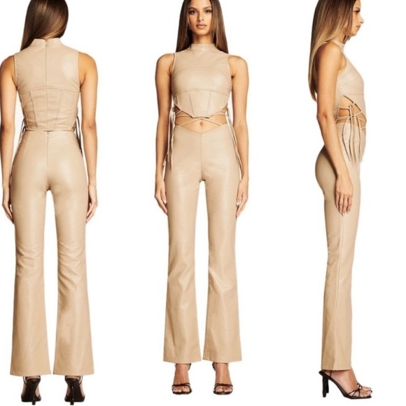 I.AM.GIA Zoey Faux Leather Lace Up Pant - Picture 2 of 6